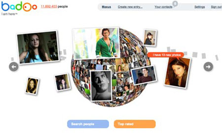 Screen shoot del sito badoo.com