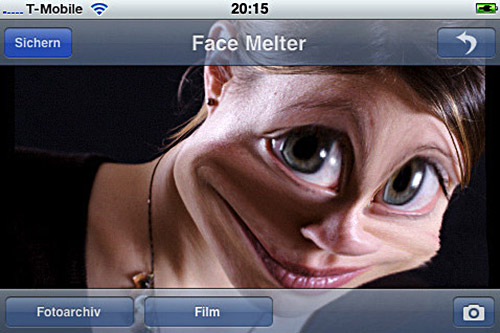 Applicazione per iphone, face melter permette di modificare i connotati di una foto