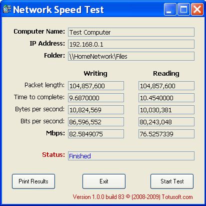 lan speed test