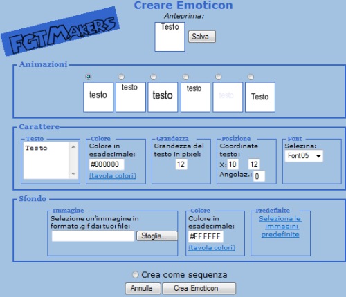 creare emoticon