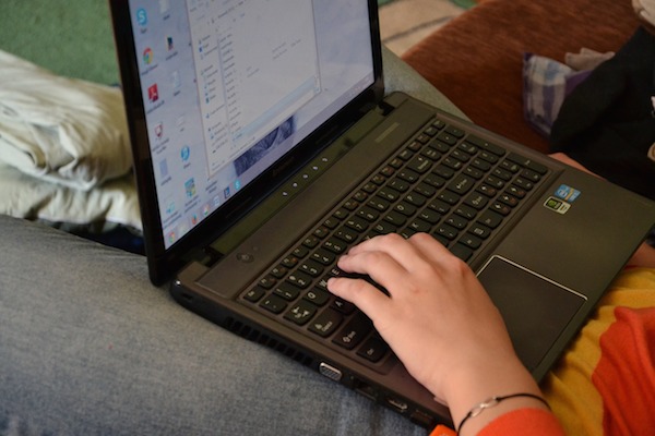 Foto di una tastiera di un laptop