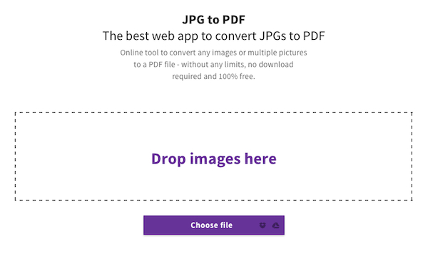 Come trasformare immagini in PDF