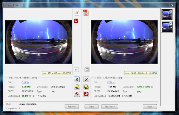 Screenshot del software SimilarImages