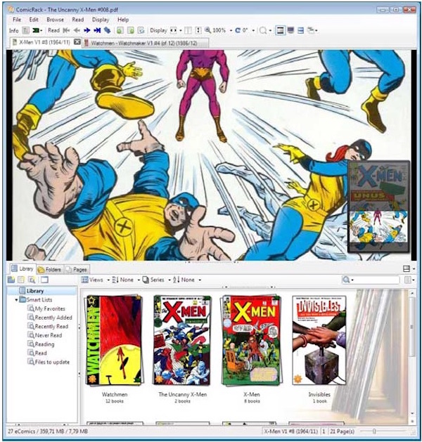 Screenshot del software ComicRack per Windows