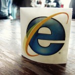 Foto che mostra il logo di Internet Explorer