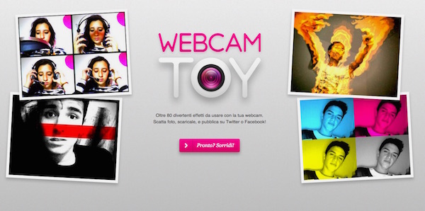 Screenshot del servizio online Webcam Toy