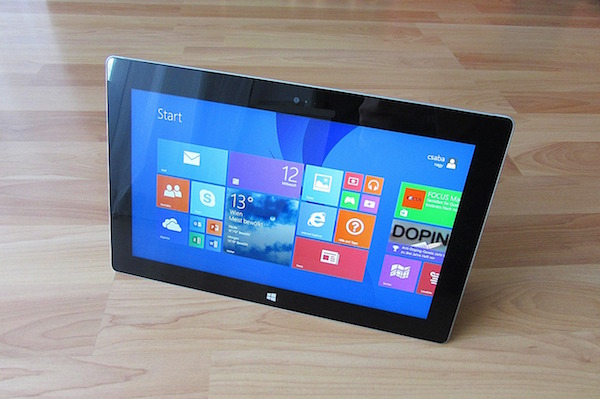 Foto che mostra un tablet con Windows 8