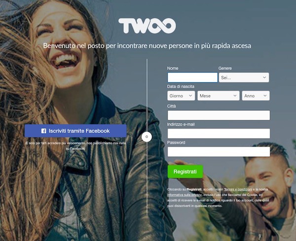 Screenshot di Twoo