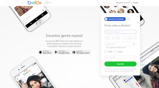 Screenshot di Badoo