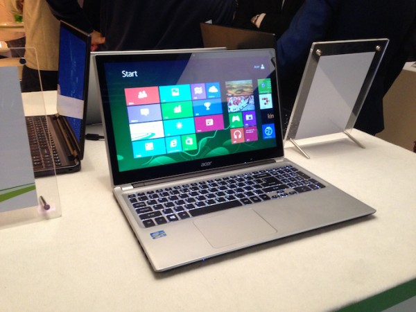 Foto di un computer portatile con Windows 8