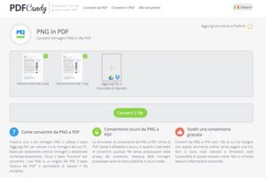 convertire PNG in PDF