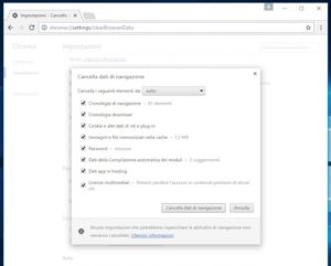 Cancellare cronologia Google Chrome automaticamente