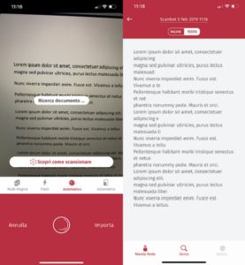 Scansione con iPhone